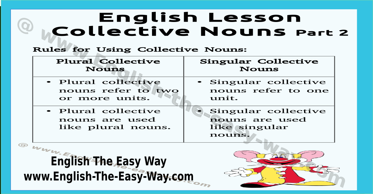 Collective Nouns - English Grammar - English The Easy Way