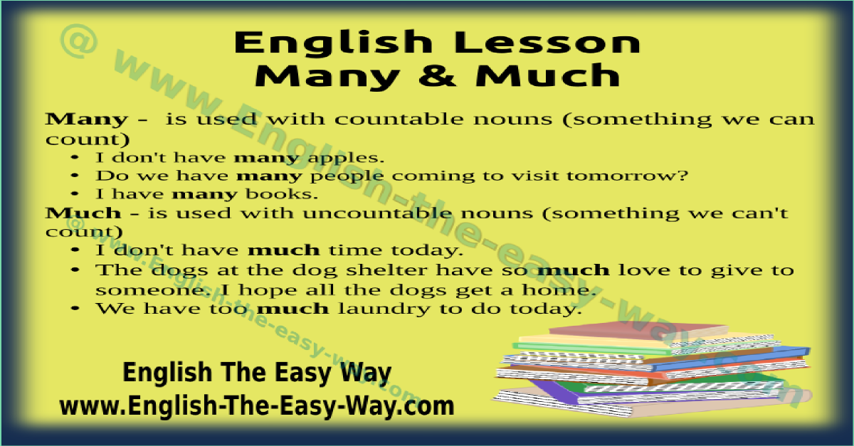 Much and Many - Basic English Grammar 