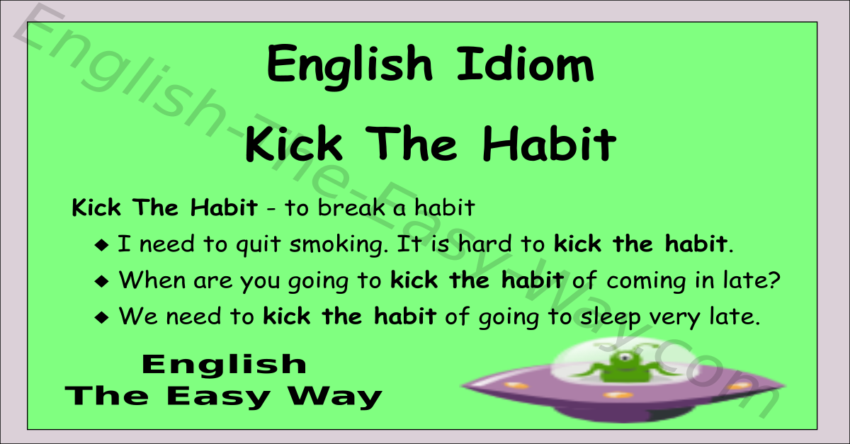 kick the habit, Vocabulary