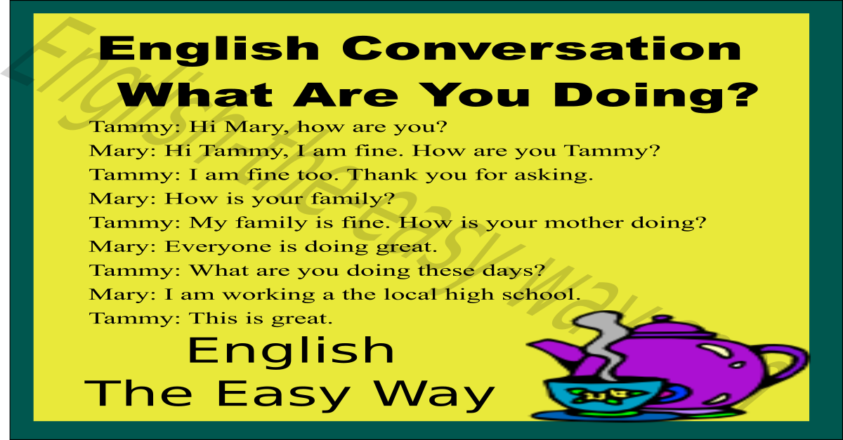 What Are You Doing Conversation With Voice Audio Dialogs Speaking English English The Easy Way