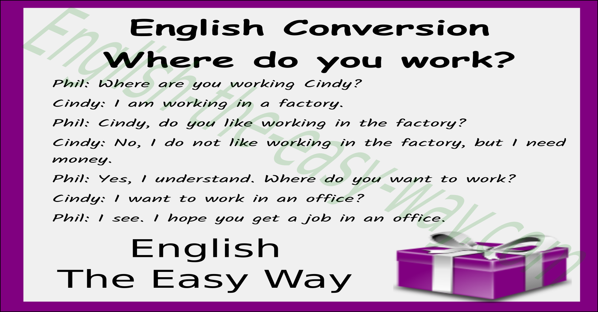 What are you doing? Conversation With Voice/Audio& Dialogs - Speaking  English - English The Easy Way